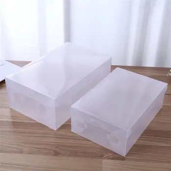 

Women/Men 1pcs Transparent Plastic Shoes Storage Boxes Shoes Container Box Case Holder Foldable Shoes Box Shoe Organizer