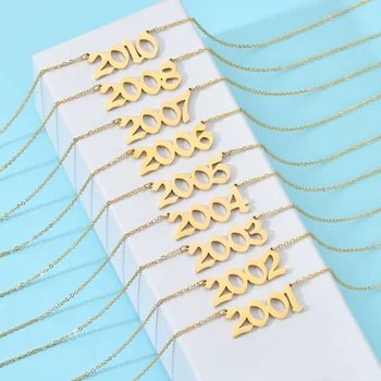

ICAM Personalized Year Number Necklaces for Women Custom Year 1994 1995 1996 1997 1998 1999 2000 Birthday Gift from 1991 to 2010