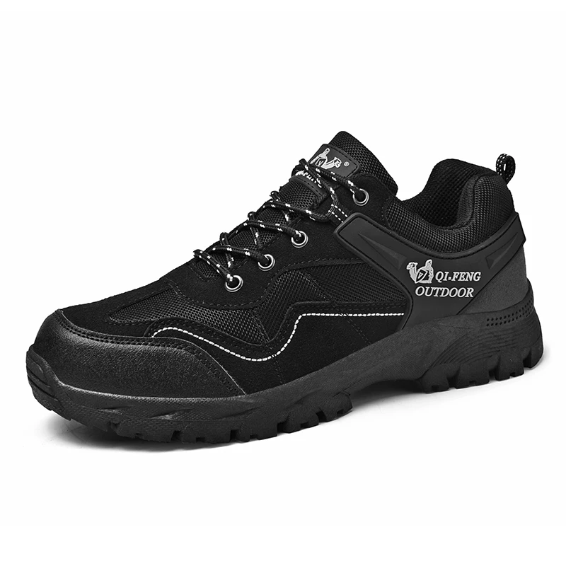 Large Size High Quality Outdoor Classic Hiking Shoes Men Walking SneakersWinter Popular Fashion Climbing Black Sport Footwear