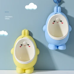 Novo dos desenhos animados crianças mictório wall mounted bebê menino potty formação toliet com lavagem automática e auto drenagem em pé pote