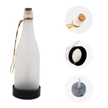 Трансграничной для стиль в форме винной бутылки на солнечной батарее пламени светильник для дома и улицы двор сад Пейзаж лампы праздник декоративные бордовый