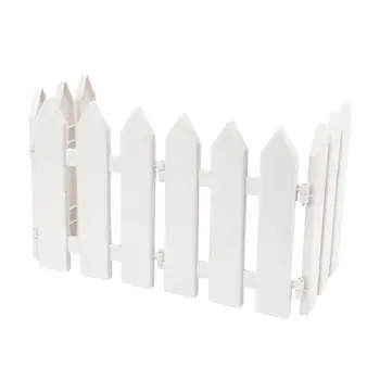 

10Pcs Fence Solid Plastic Fencing DIY Delicate Garden Courtyard Lawn Guardrail Home Decor Miniatures Garden Supplies