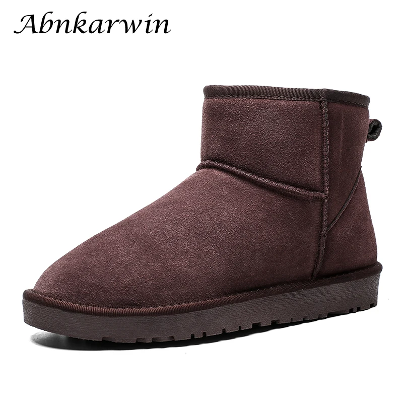 Botas De Nieve Impermeabl Para Hombre Y Mujer, Zapatos De Piel De