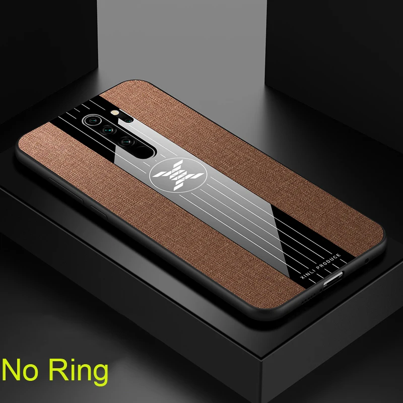 For Xiaomi Redmi Note 8 Pro Case Matte Cover For Xiomi Xiaomi Redmi Note 8 Note8 Shockproof Phone Case Magnetic Ring Holder - Цвет: Brown No Ring