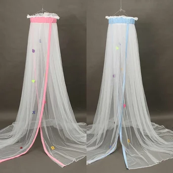 

Baby Bed Mosquito Net for Children Baby Room Canopy Curtain Around Dome Crib Netting Hanging Tent With Drape Stand 35x200x550cm