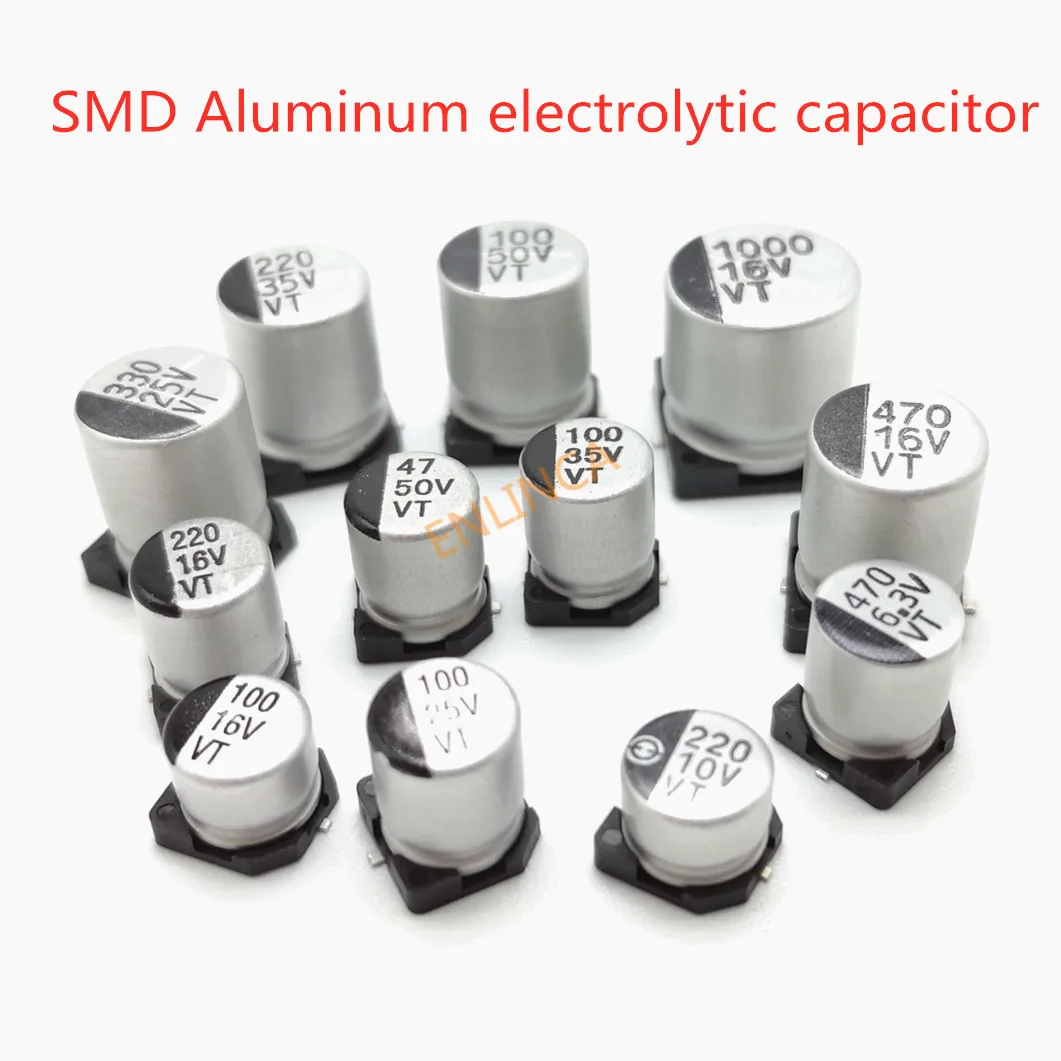 50 piezas de 10x13mm 330uF 35V Condensadores electrolíticos de aluminio