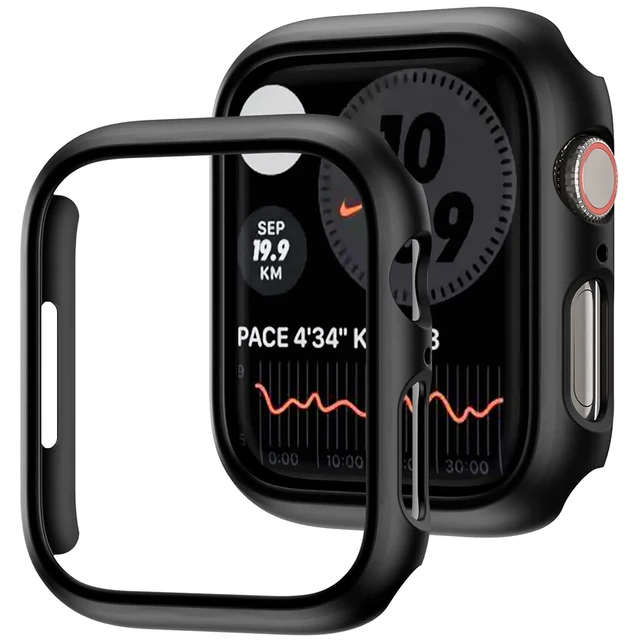 Compatible  Apple Watch Case 45mm Series 7,Hard PC Bumper Protective Cover Frame,NO Screen Protector,for iWatch Series 7 41mm black
