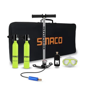 SMACO 0.5L оборудование для дайвинга мини дайвинг цилиндр Воздушный бак клапан респиратор коробка для подводного плавания Подводные дыхательные комплекты - изображение
