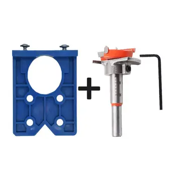 

35mm Hinge Hole Drilling Guide Locator Boring Jig Concealed Drill Bit Furniture Door Cabinet Tool for Carpentry