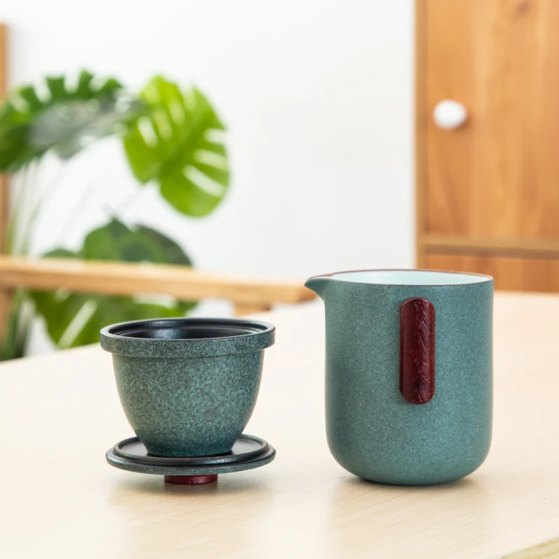 Керамический чайник TANGPIN gaiwan с 4 чашками чайные наборы портативный дорожный