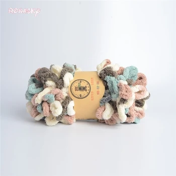 

Fun Finger Loop Yarn Blended Yarn Hand Knitting Spun Arm Knitting 100% Polyester 100g/ball Texturized Dyed Eco-friendly Col116