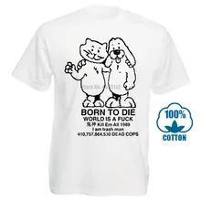 Born To Die World A Fvck Мужская футболка белая футболка с круглым вырезом летняя модная мужская футболка Свободная футболка