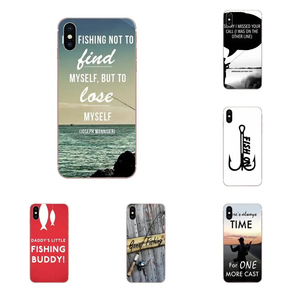 For Huawei Honor Mate 7 7A 8 9 10 20 V8 V9 V10 G Lite Play Mini Pro P Smart Soft Original Angling Go Fishing Quotes | Мобильные