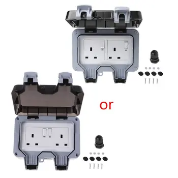 

2020 New Outdoor Wall Switch Socket IP66 Weather&Dust Proof Power Outlet UK Standard