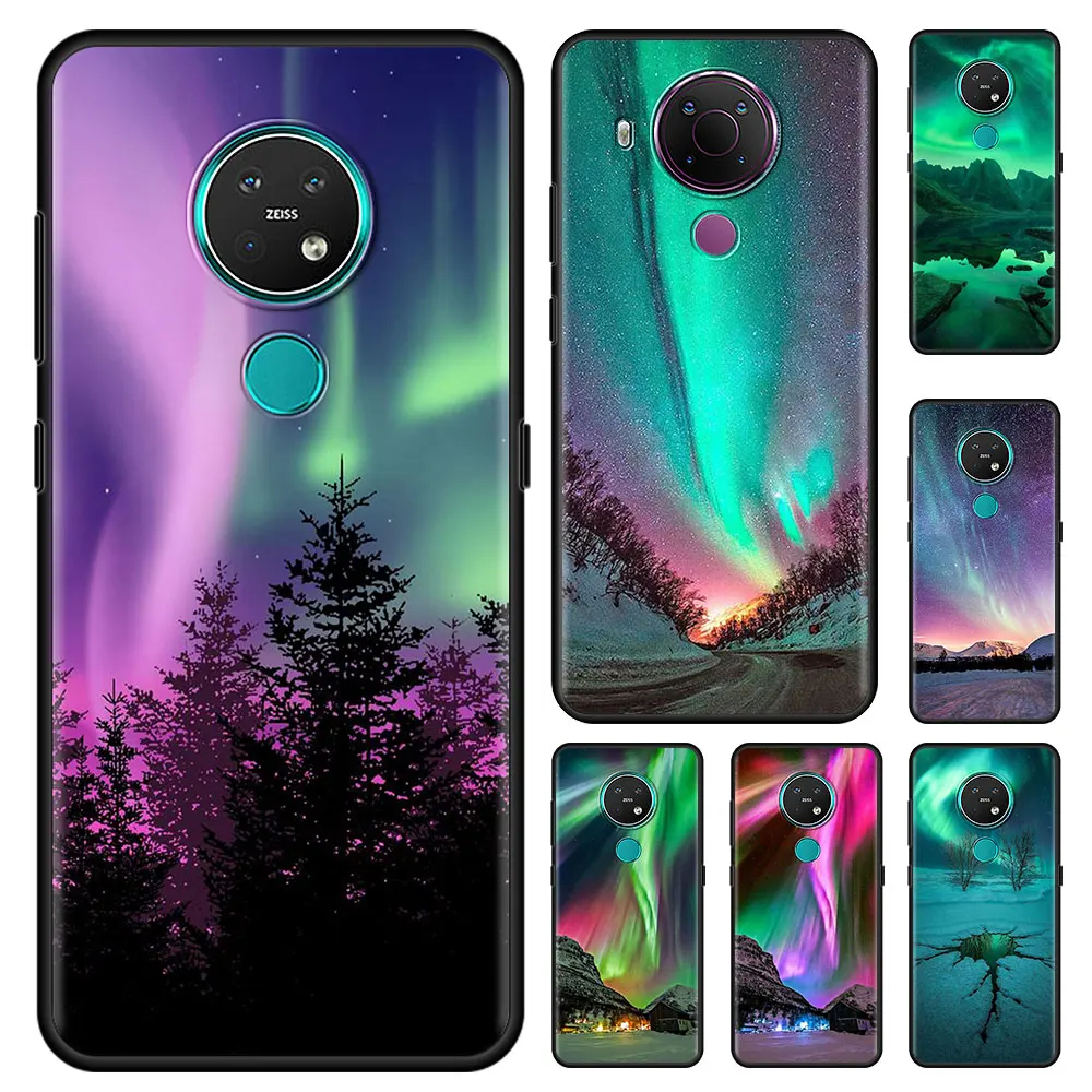 Northern Lights Sky Cell Phone Case for Nokia 5.4 7.2 3.4 5.3 2.3 3.2 8.3 5G 2.4 2.2 4.2 1.3 1.4 C20 G20 X20 Cover Coque | Мобильные
