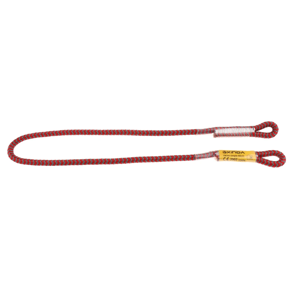 80cm/100cm 25KN 8mm Diameter Prusik Eye-to-Eye Rope for Arborist Rock Climbing Caving Ziplining
