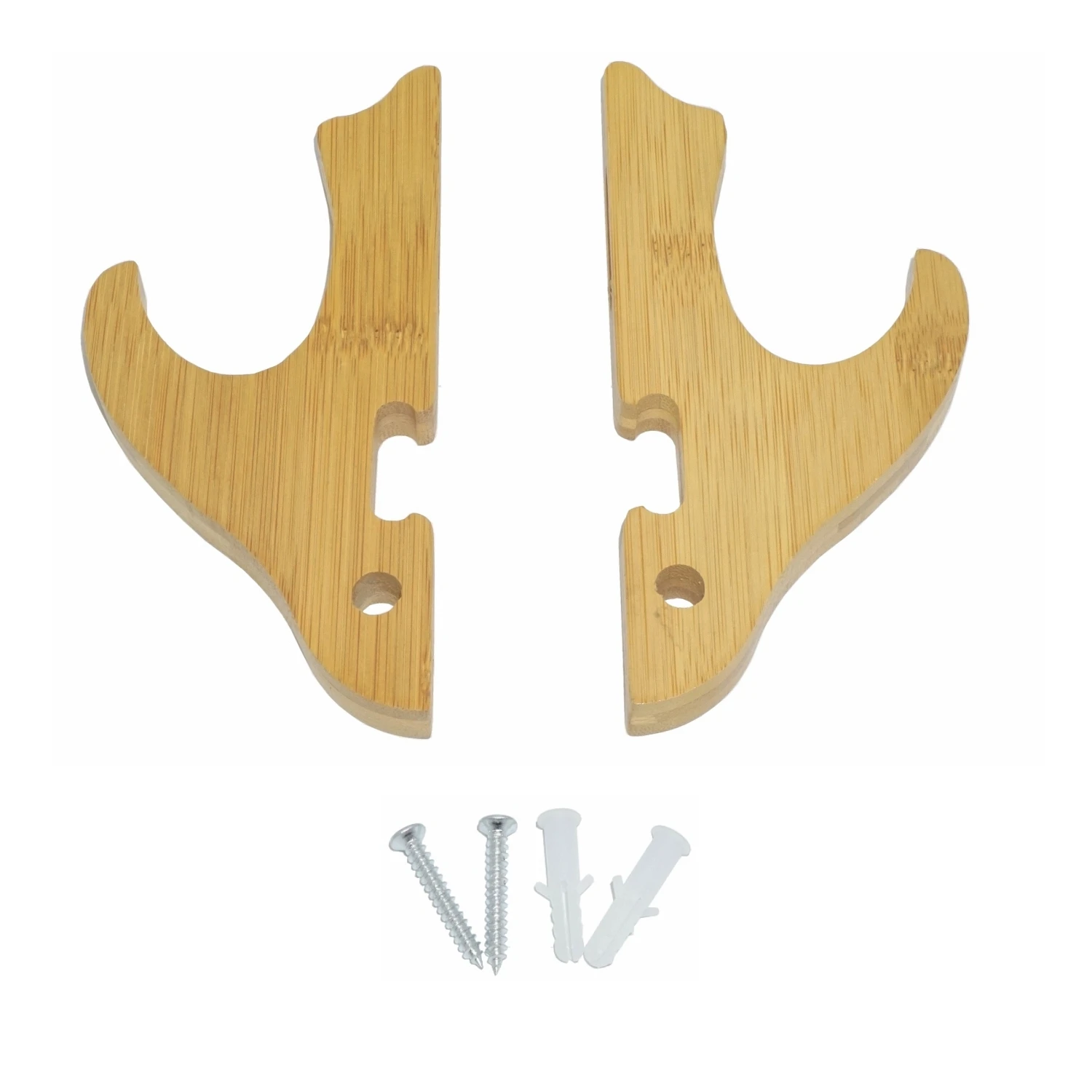 2/Set Bamboo Sword Display Rack Wood Finish Sword Hook Wall Mount Samurai Sword Hanger for Katana Wakizashi Tanto Genji 4