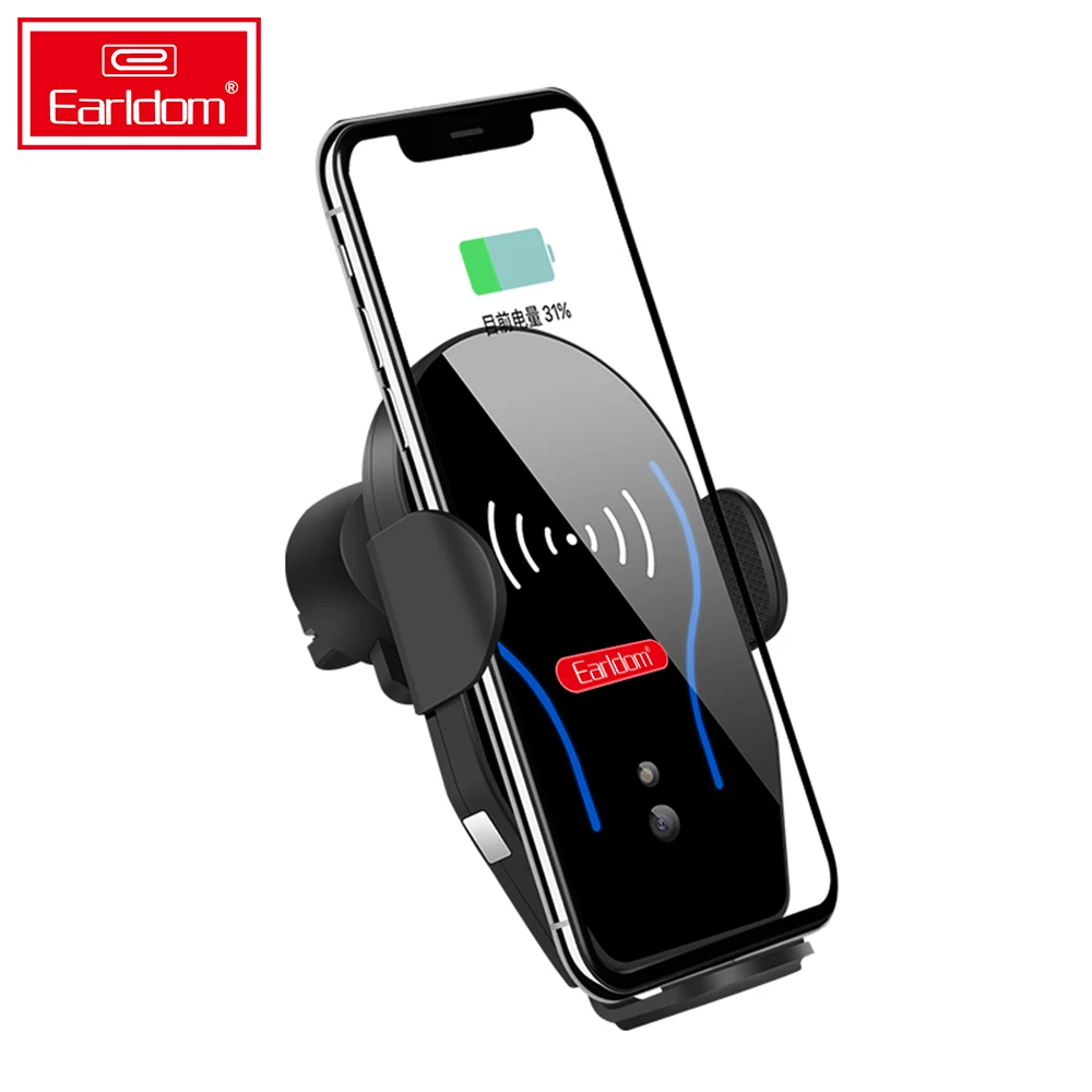 Автомобильное беспроводное зарядное устройство Earldom Qi для iPhone Xs X 8 быстрая