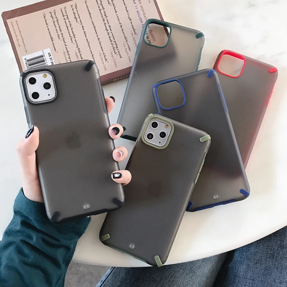 Mobile Phone Accessories for iPhone 11 Shockproof Case Clear Matte TPU PC Xs Max 6s 7 8 Plus Xr Waterproof Cover Men | Мобильные