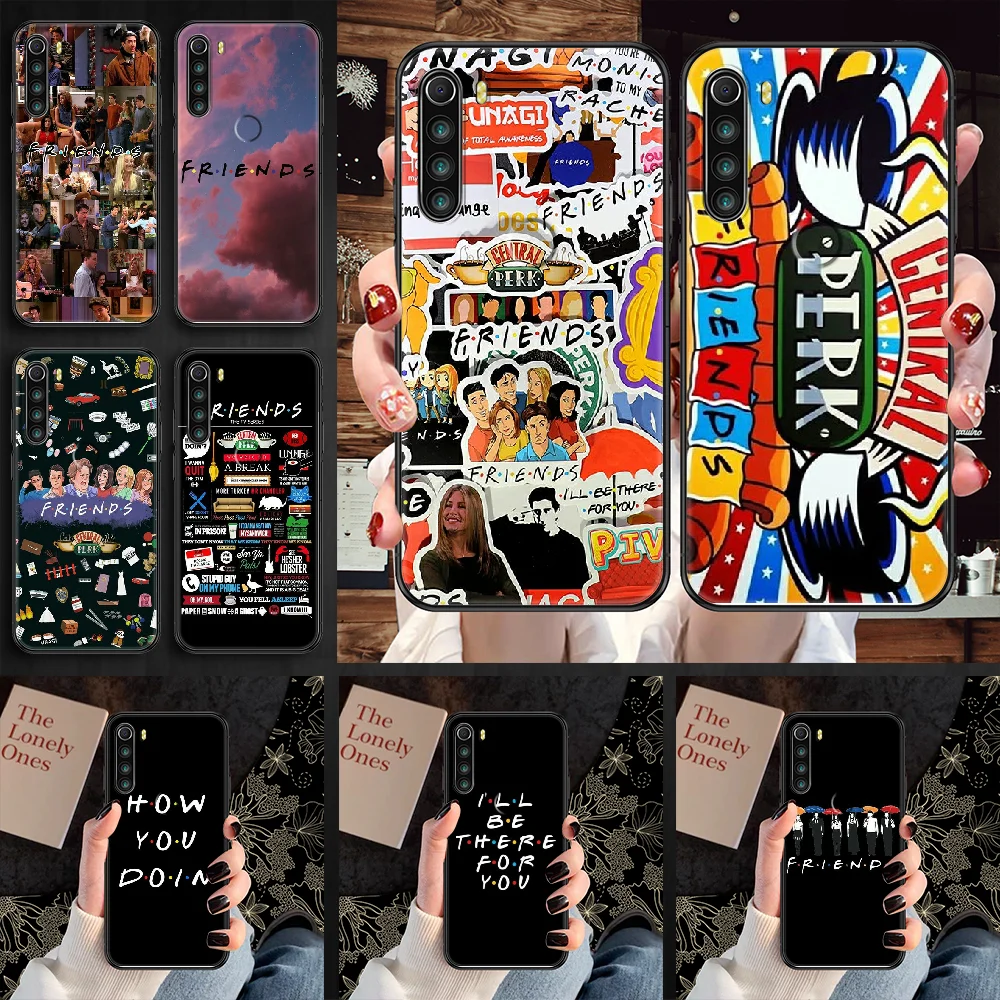 ТВ друзья чехол для телефона Xiaomi Redmi Note 7 7A 8 8T 9 9A 9S 10 K30 Pro Ultra Черный силиконовый