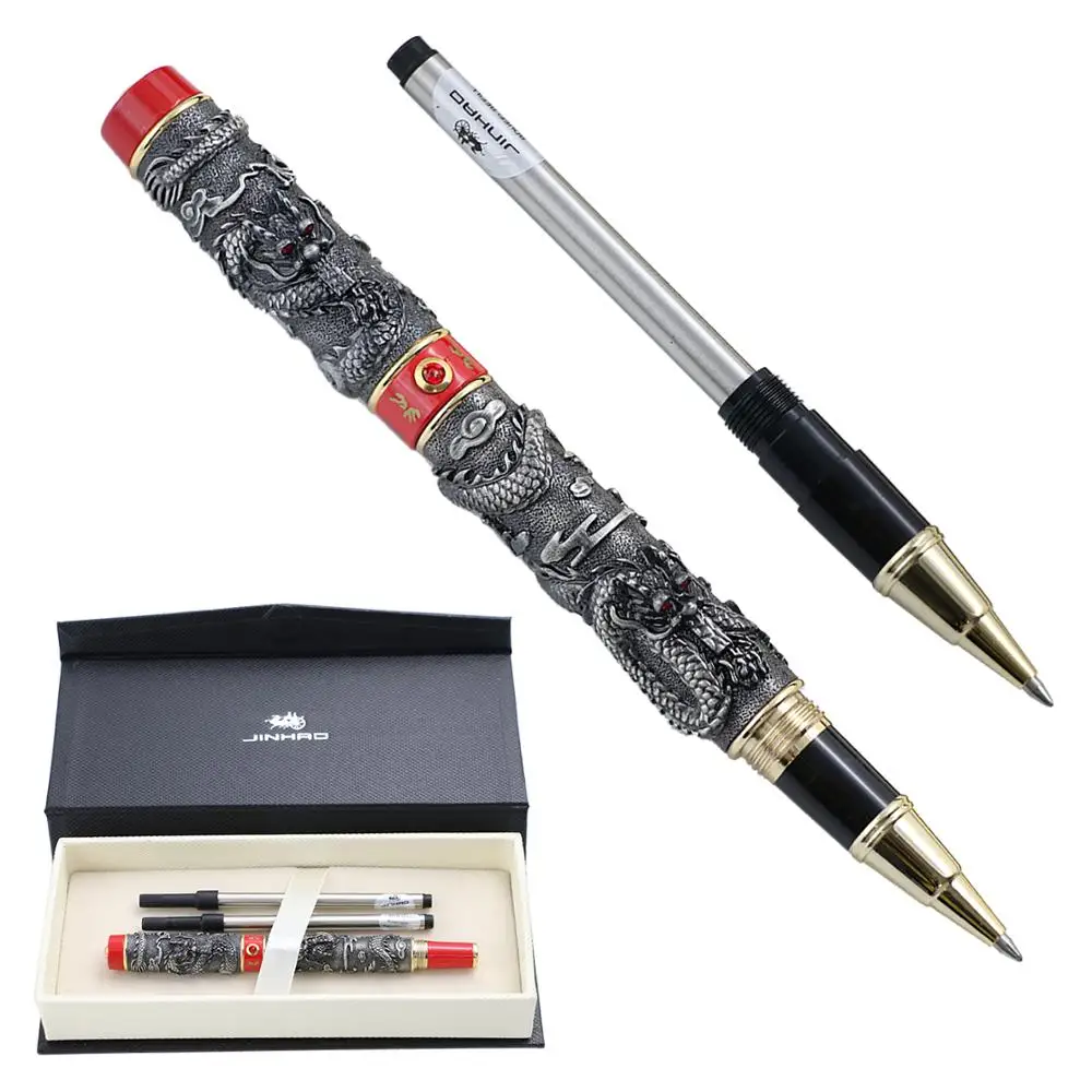 Высокое качество Jinhao Dragon шариковая ручка Роскошная металлическая древнее