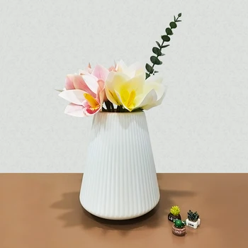 

Creative home decor nordic flower decoration a set of flower and vase flower vases artificial flowers desk decoration ladys gift