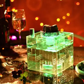 

Acrylic Hookah Shisha Pipe Narguile Cachimba sisha Nargile Chicha Sheesha with LED Light Hose Bowl Charcoal Tongs Accessories