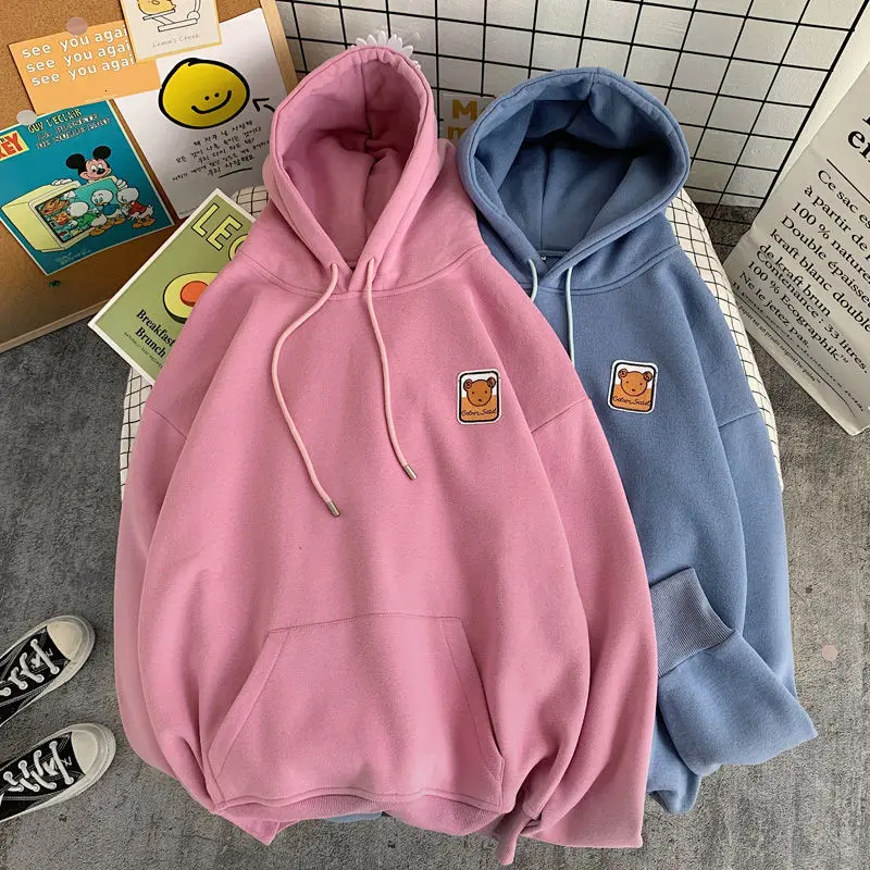 Privathinker Korean Bear Printed Men's Hoodies 2020 Autumn New Men Long Sleeve Hooded Sweatshirts 6 Colors Couple Women Pullover Privathinker Korean Bear Printed Men's Hoodies 2020 Autumn New Men Long Sleeve Hooded Sweatshirts 6 Colors Couple Women Pullover
