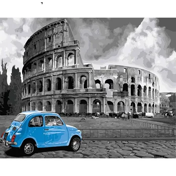 

Blue Car Paintings By Numbers DIY Pictures Oil Coloring By Numbers Set Gift Drawing By Numbers Canvas DIY New Arrivals