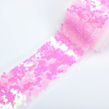 

(15 yards/lot) Stock colors 3" 75MM glitter sequin hair bows ribbon
