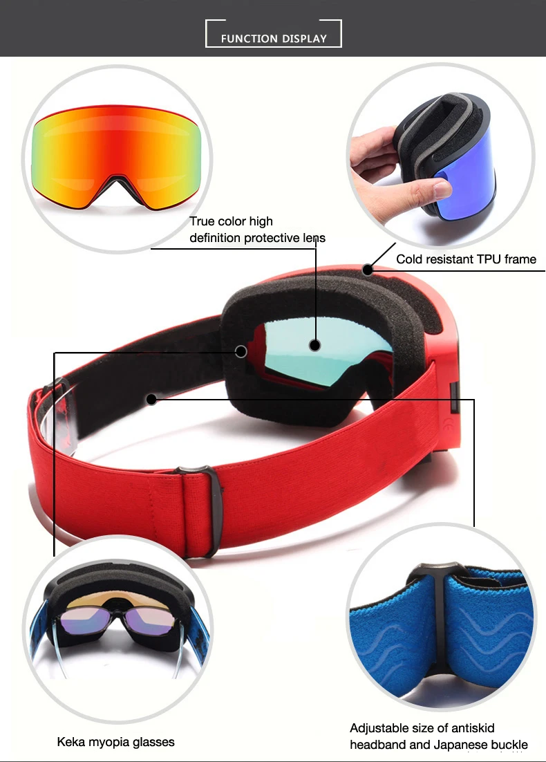 LECAGE очки горные лыжи Лыжные очки для детей от 5 до 15 лет, очки для сноуборда, зимние уличные защитные очки, ветрозащитная двойная противотуманная маска UV400 L296