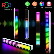 Controlador de luz led Rgb para el hogar, barra de luz led con control por aplicación, captador de voz ativado, ritmo luminoso, ideal para ambiente de música