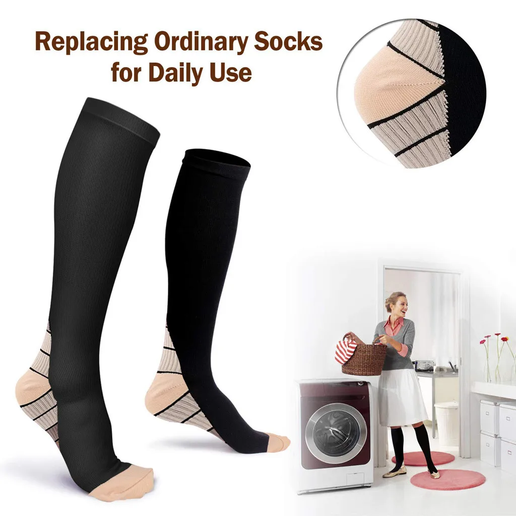 Уличные беговые Компрессионные носки для мужчин и женщин 2019 Лучшие Спортивные