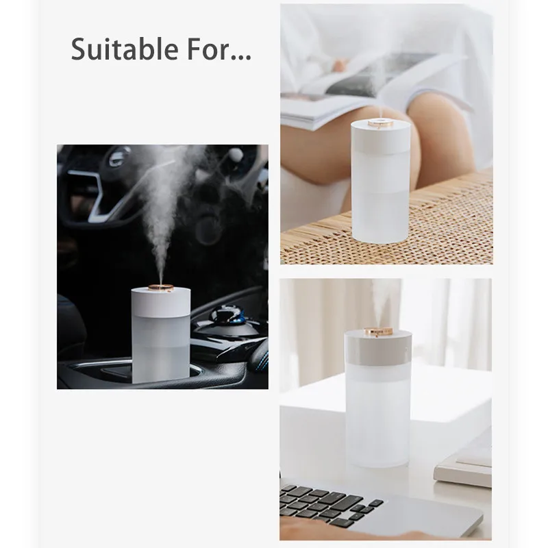 350ml Elegant Air Humidifier For Car Home USB Ultrasonic Diffuser Aromatherapy Essential Oil Nebulisation Mist Maker LED Light