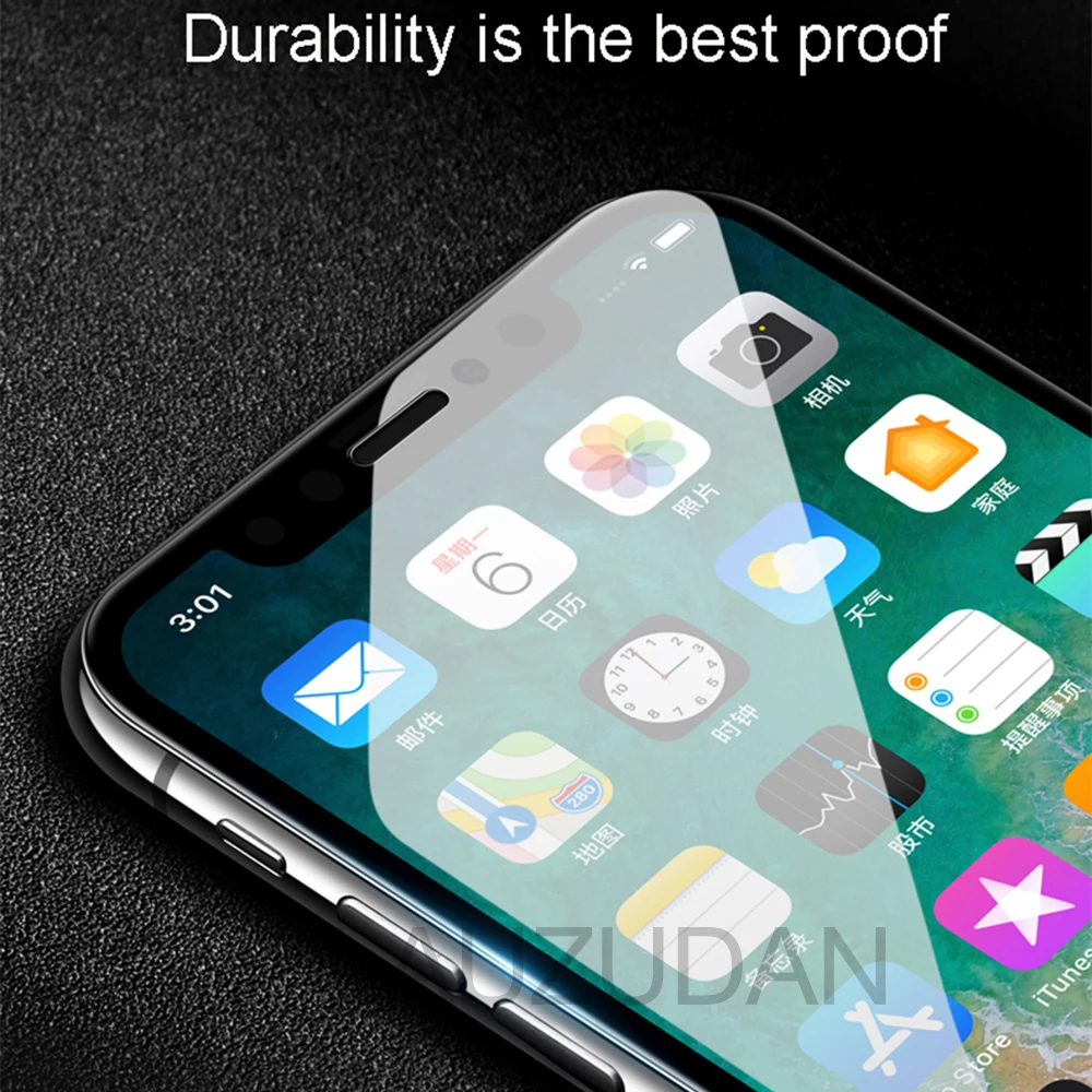 Glass For iPhone 11 XR X XS 8 7 6S Max Glass on iPhone 11 8 7 6s Plus 5S SE 9D Full Back Cover 11 ProMax Screen Protector
