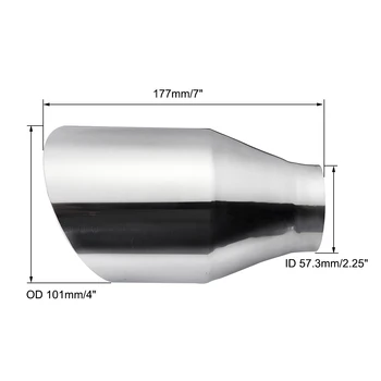 

Pair Universal Car Exhaust Muffler Pipe Dual/Single Wall Auto Exhaust Tips Stainless Steel Tail Tube Pipes