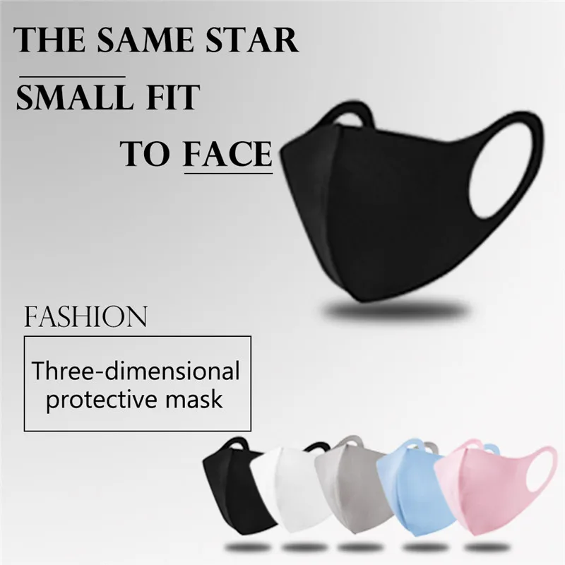 

1/5pcs Dust-Proof Breathable Beauty Masks Antibacterial Mask Washable Elastic Earloop Mask For Adult And Child