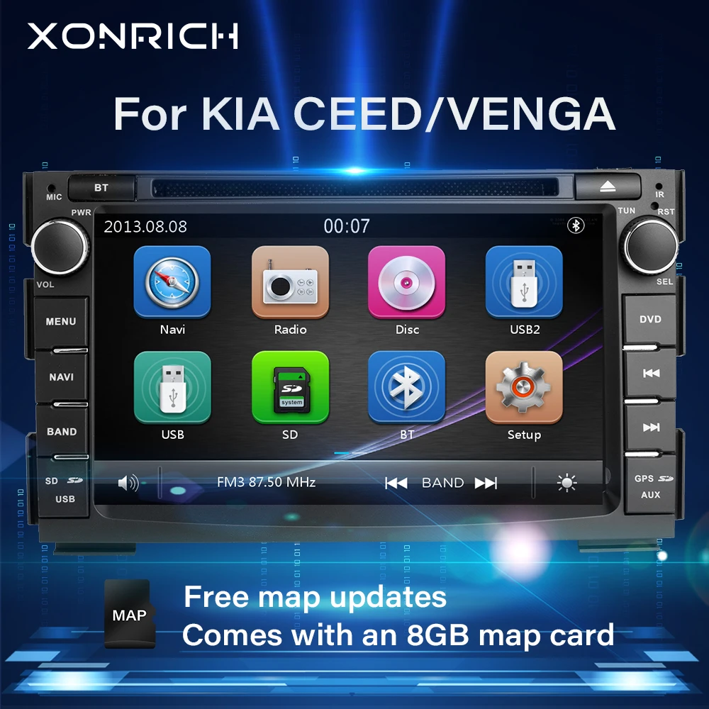 Автомагнитола 2 din с DVD плеером мультимедийный проигрыватель для Kia Ceed 2010 2011 2012 TENGA