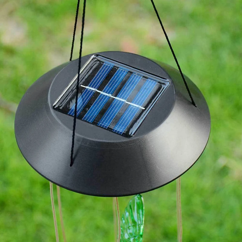 Солнечный Цвет Изменение Led птица ветер куранты Сад Chime светильник|Полочные