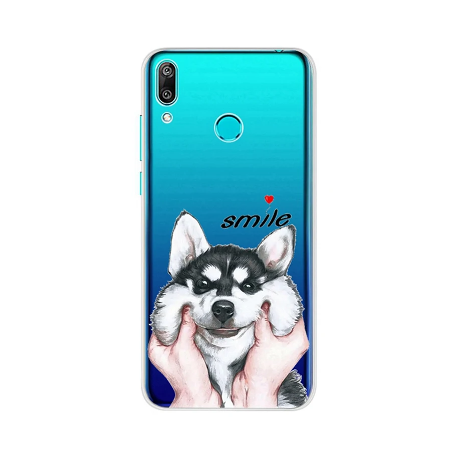 Для Huawei Y7 Y 7 Чехол Мягкий 360 Полный задний Чехол для Huawei Y7 Pro DUB-LX1 DUB-LX2 Y7 Prime украшение маски на заднюю панель - Цвет: Фиолетовый