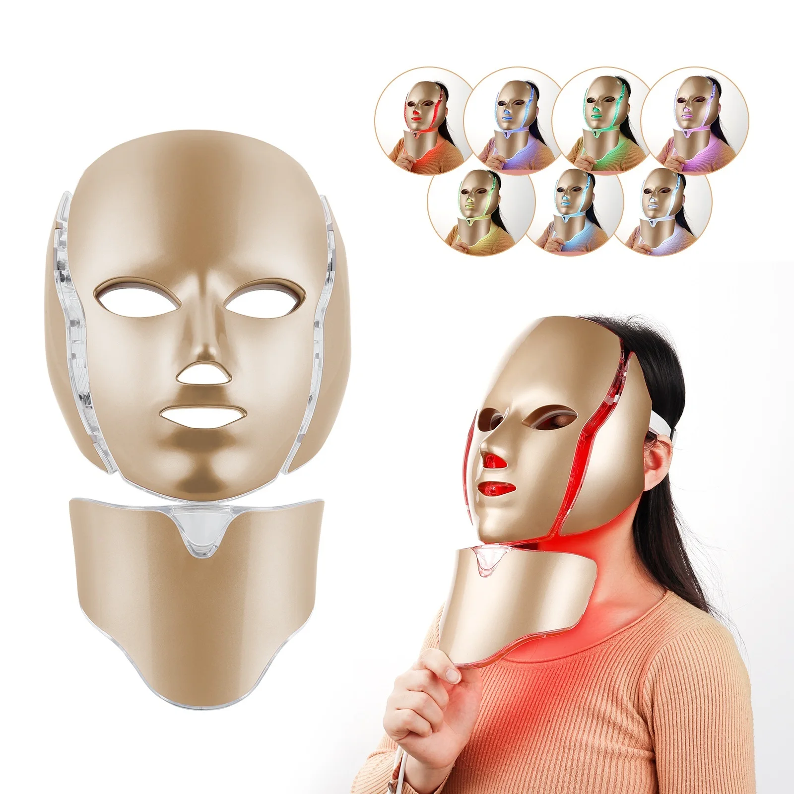 VIP Link 7 Colors Light LED Facial Mask Skin Rejuvenation Anti Acne Spot Freckle Removal LED Photon Therapy Skin Beauty Machine