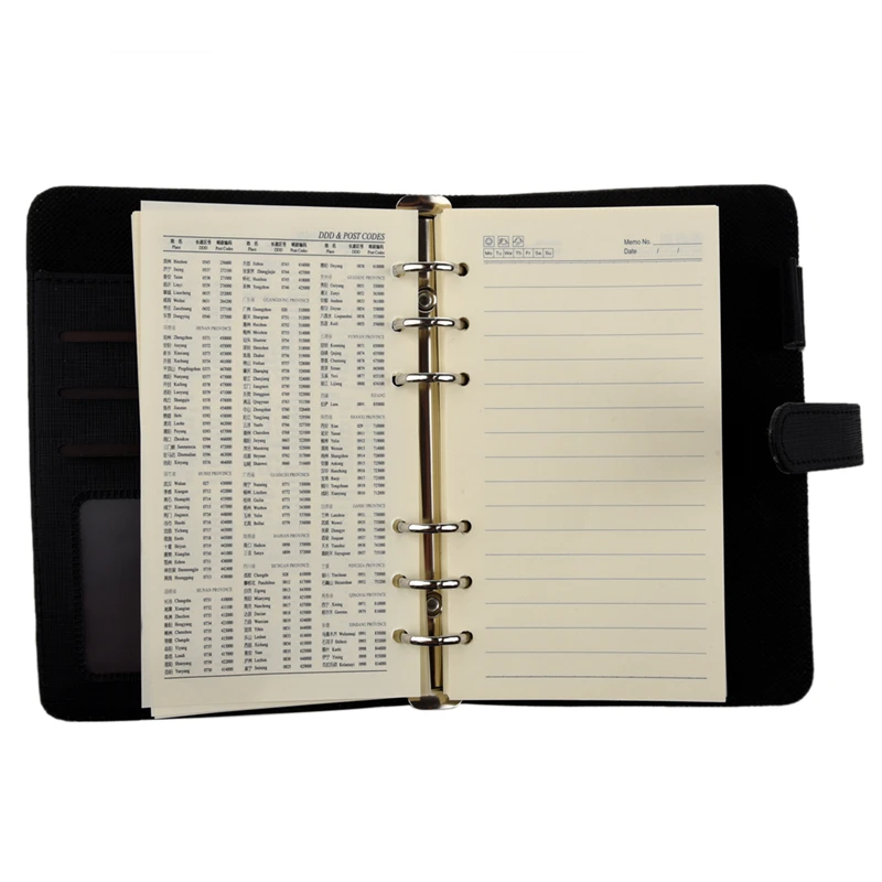 Модный карманный органайзер планировщик кожаный персональный дневник-органайзер блокнот черный
