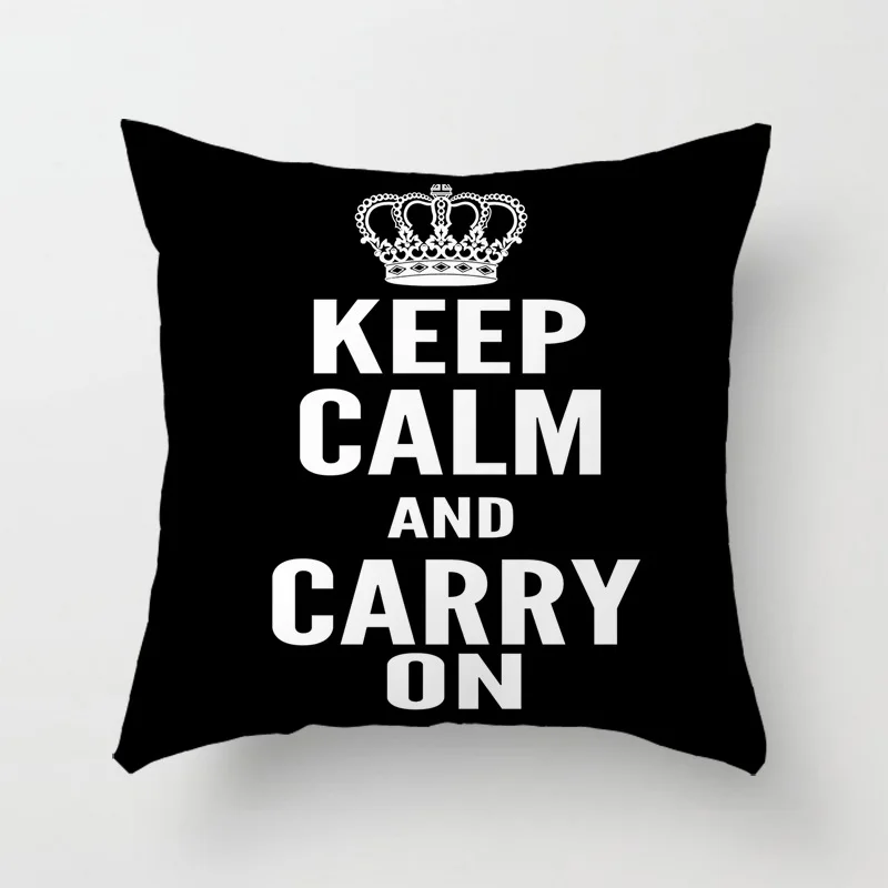 

SLSHLYJ Nordic Black and White Pillow Cover Letter Sofa Cushion Geometric Printing Plush Pillow Cover Pillow Covers Decorative