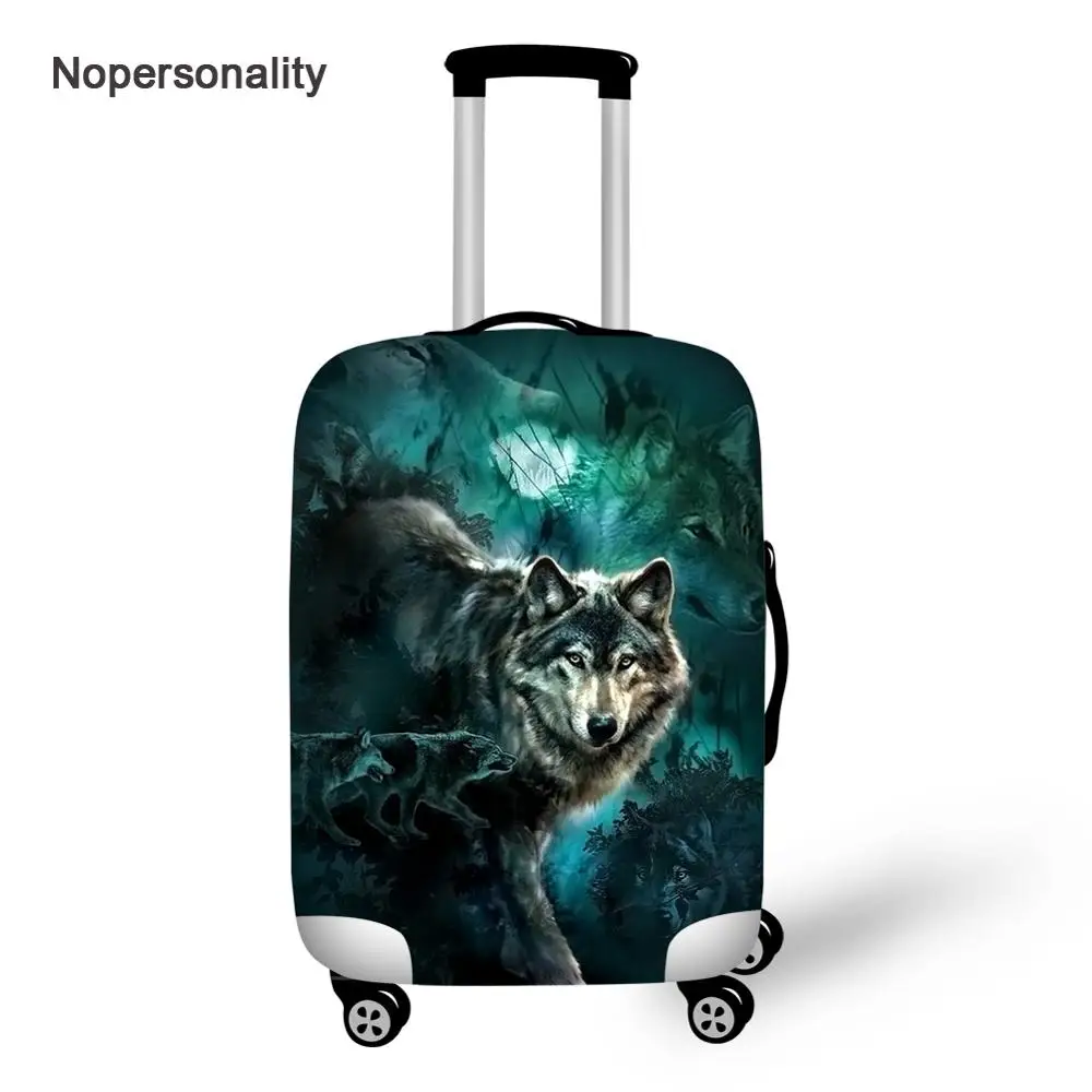Чехол для чемодана с 3D принтом животных волка, Защитная Эластичная Дорожная сумка 18-32 дюймов
