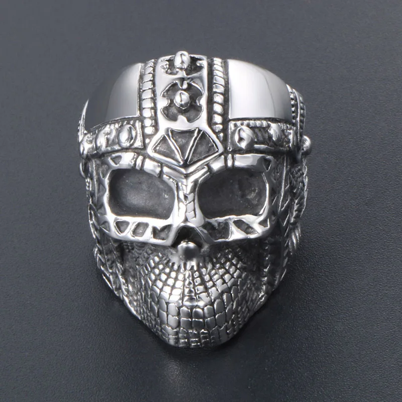 

Men's Fashion Stainless Steel Skull Rings Motorcycle Party Steampunk Finger Ring Hip Hop Cool Rings Male Jewelry Accessories