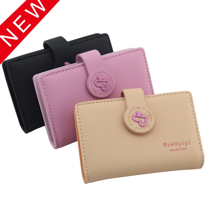 

Prettyzys Wallet New Style Korean-style Fashion Candy Color Heart 20 Card Holder Women's Wallet Card Holder Business Card Holder