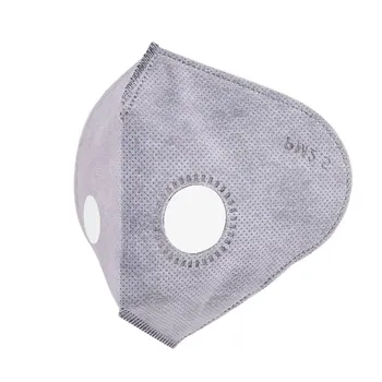 

10pcs/Lot PM2.5 Double valve Filter paper Anti Dust mouth face Mask Anti Pollution mask Activated carbon filter for masks