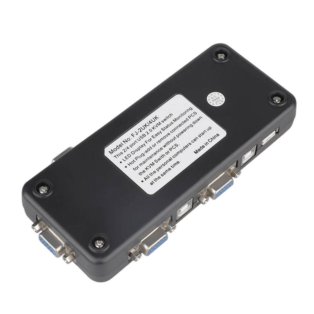 4 порта USB 2,0 KVM переключатель коробка+ 4 KVM Кабели клавиатура Монитор VGA SVGA ПК ноутбук для клавиатуры мышь принтер