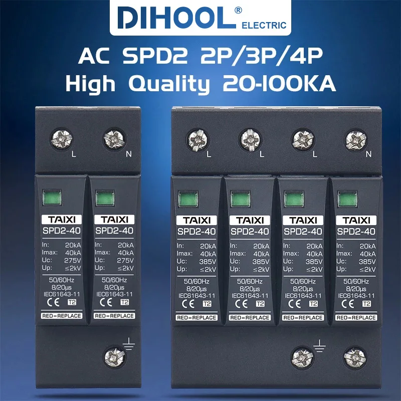 Ac Spd Interruttore Di Protezione Da Sovratensione Inverter Fotovoltaico Batteria Protezione Contro I Fulmini Dc12V Dc24V Dc48V Dc500V Dc690V Dc1000V 