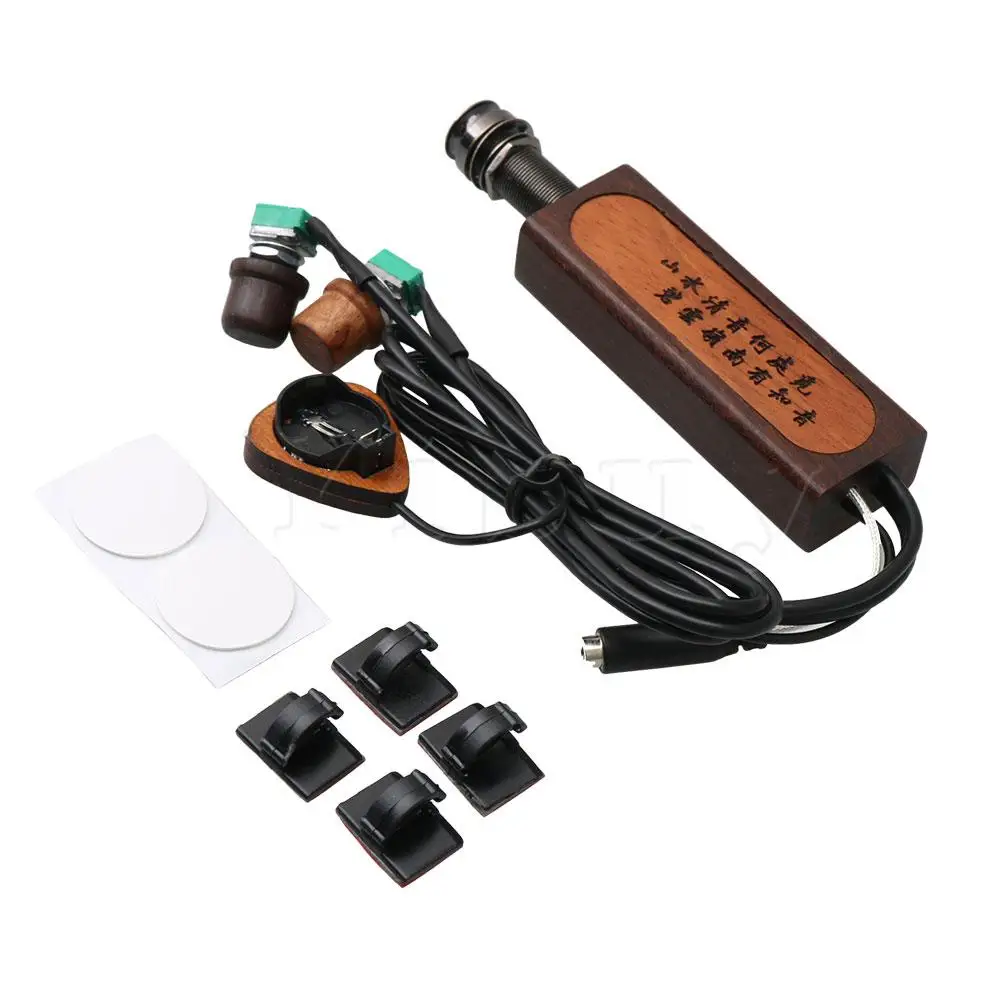 

Yibuy Multicolor Wooden Metal Guitar Pickup AD-90 Musical Parts Double